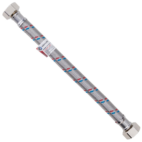 Подводка для воды 1/2"х0.4 м, г-г, латунь, Гигант, AquaLine
