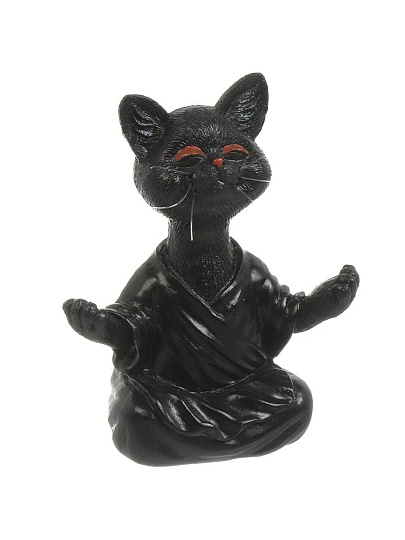 Фигурка декоративная полистоун, Котик-йог, 12 см, Y4-9114, Y4-9115, Y4-9116