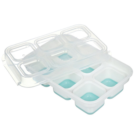 Форма для льда 20х13.5х5.4 см, пластик, силикон, с крышкой, Y4-7800