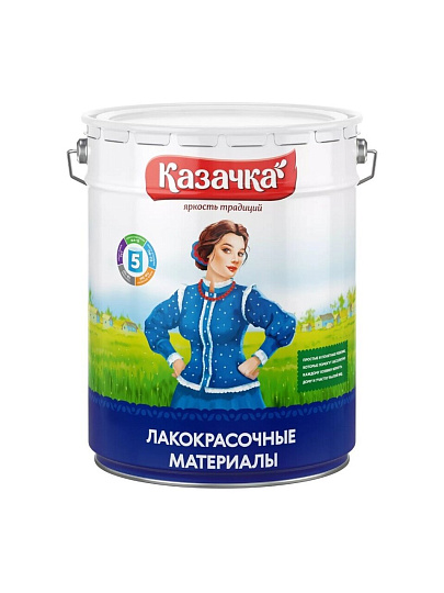 Эмаль Казачка, ПФ-115 Пром, алкидная, глянцевая, голубая, 10 кг