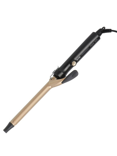 Щипцы-плойка Rion, TB-2002A-19, 55 Вт, керамическое покрытие, защита от перегрева, 230 °, черный с пудровым