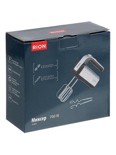Миксер ручной, Rion, CX-6651, 700 Вт, 5 скоростей, турбо режим