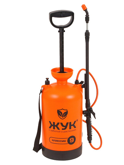 Опрыскиватель садовый Жук, 9 л, пластик, 650-970 мм, телескопический брандспойт, Классик, ОП-207 0406-00
