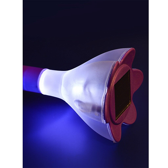 Фонарь садовый Uniel, Purple crocus USL-C-417/PT305, на солнечной батарее, грунтовый, пластик, 6х30.5 см