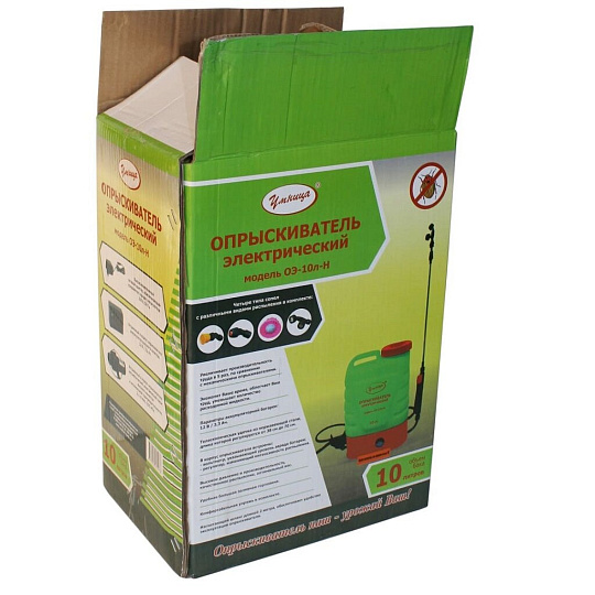 Опрыскиватель аккумуляторный, Умница, 10 л, свинцово-кислотный, 3.3 А.ч, 12 В, пластик, ОЭ-10л-Н