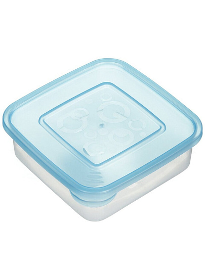 Контейнер пищевой пластик, 0.4 л, 12.5х12.5х4 см, квадратный, Альтернатива, М1623