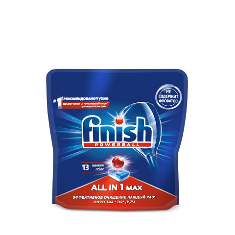 Таблетки для посудомоечной машины Finish, All in1 Max, 13 шт