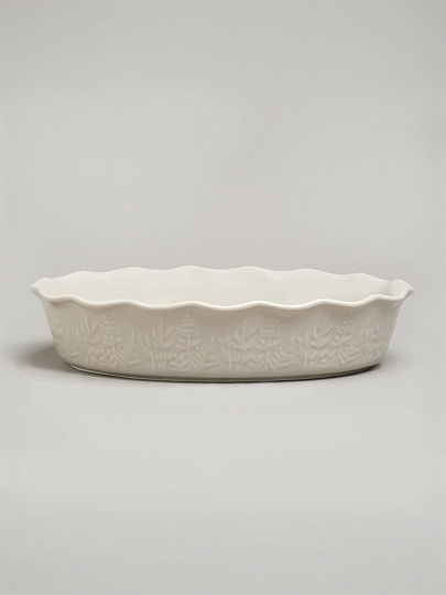 Форма для запекания керамика, 23.5х32х7 см, 1.9 л, овальная, Agness, Beige, 780-125