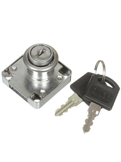 Замок накладной мебельный, Trodos, №338, 301002, авто запирание, хром