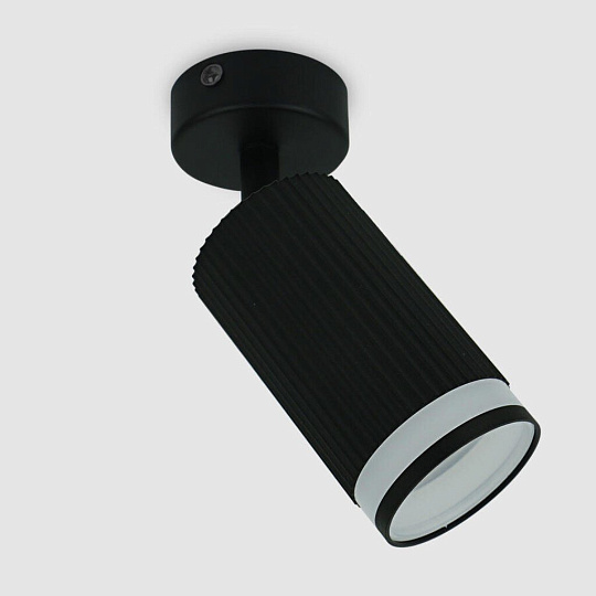 Светильник на основании General Lighting Systems, Полосы, 50 Вт, GU10, на 1 лампочку, IP20, d5.5х6х10 см, боковое рассеивание, Спот, черный, 661876