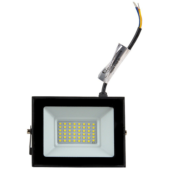 Прожектор светодиодный, General Lighting Systems, 50 Вт, 6500 К, IP65, 3550 Лм, с датчиком освещенности, черный, 403224
