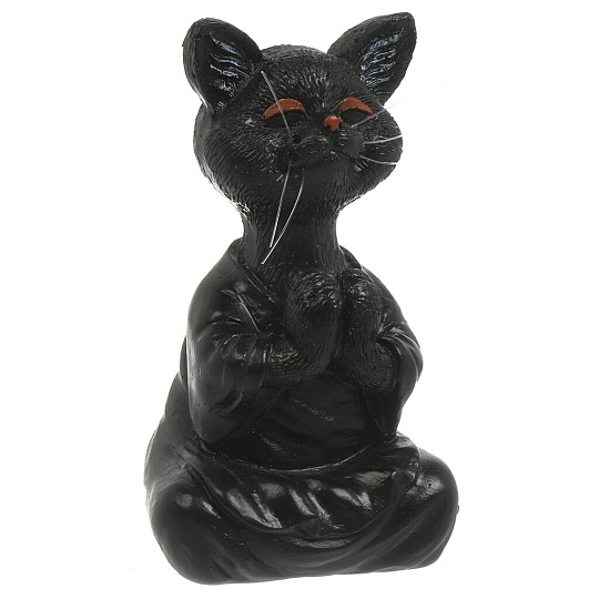 Фигурка декоративная полистоун, Котик-йог, 12 см, Y4-9114, Y4-9115, Y4-9116