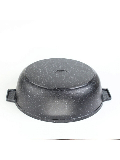 Жаровня алюминий, 26 см, 3 л, антипригарное покрытие, Алтей, Granit Perfection black, 09-0350-310, с крышкой