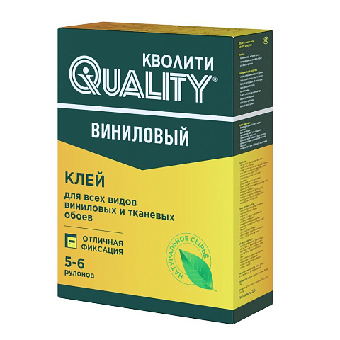 Клей для виниловых обоев, Quality, 200 г, 6-7 рулонов, коробка, 6386