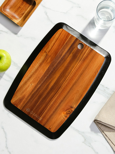 Доска разделочная акация, 35х25х1.8 см, прямоугольная, Daniks, CB64835AC1