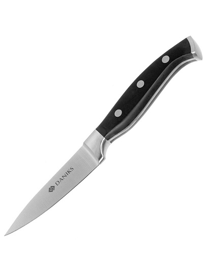 Нож кухонный Daniks, Reference, для овощей, нержавеющая сталь, 9.5 см, рукоятка дерево, S-K43306-06