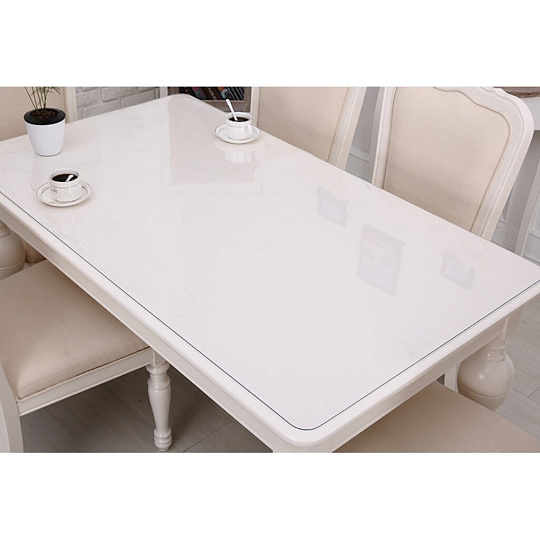 Клеенка Silvano, Crystal, 0.8х20 м, силикон, прозрачная, 0.8 мм, RF008