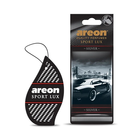 Ароматизатор в машину подвесной, сухой, Areon, Sport lux,Серебро, 704-411-3S