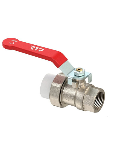 Кран шаровой латунь, d40х1 1/4", внутренняя резьба, ручка, РосТурПласт