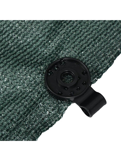 Сетка затеняющая полиэтилен, 1 x 3 мм, 300х500 см, 80%, с клипсая, зеленая