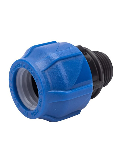 ПНД муфта d25х3/4", наружная резьба, соединительная, Valfex
