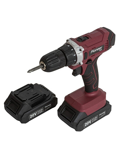 Дрель-шуруповерт аккумуляторный, Pioneer, CD-M2012C USP, 20 В, кейс, 17277