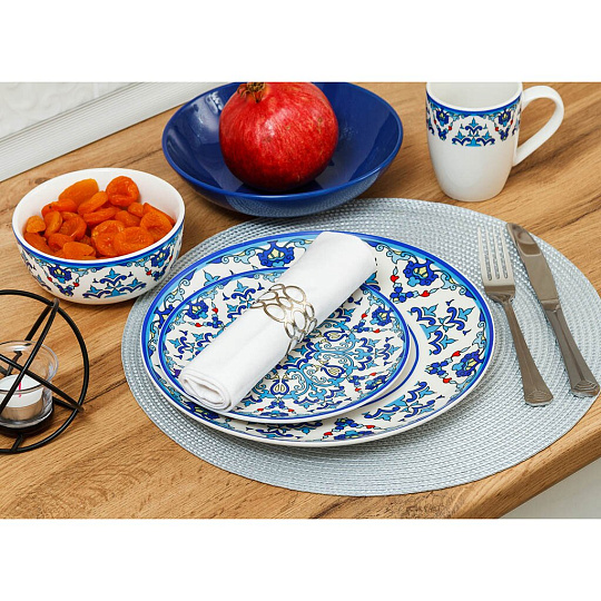 Тарелка десертная, керамика, 19 см, круглая, Дамаск, Daniks