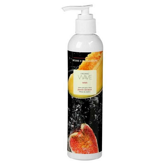 Набор подарочный для женщин, Organic Wave, Melon & Inzhir, гель для душа 250 мл + крем для рук и тела 250 мл