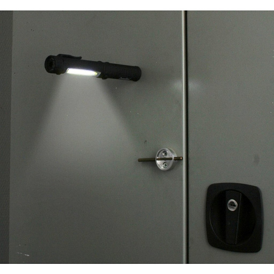 Фонарь автомобильный Camelion, LED51521, пластик, черный, 3XR03, COB LED+LED коллиматор, 13361