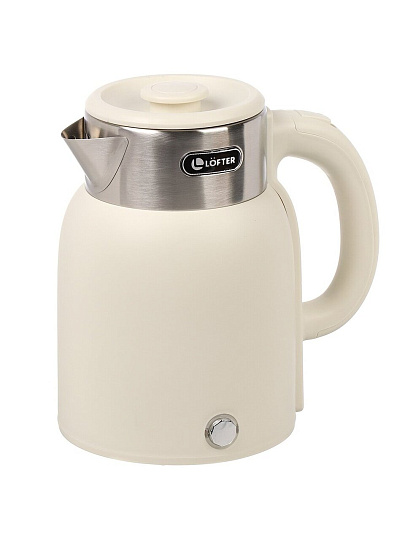 Чайник электрический Lofter, CX-K224-18W, белый, 1.6 л, 1500 Вт, скрытый нагревательный элемент, пластик