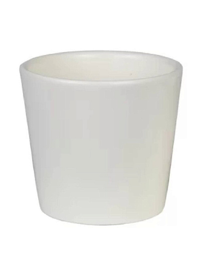 Кашпо керамика, 0.2 л, 8х7 см, конус, Белый, 633604