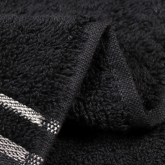 Полотенце банное 70х130 см, 100% хлопок, 460 г/м2, Cleanelly, Tavropos, черное, 19-4015, Россия, ПЦ-3501