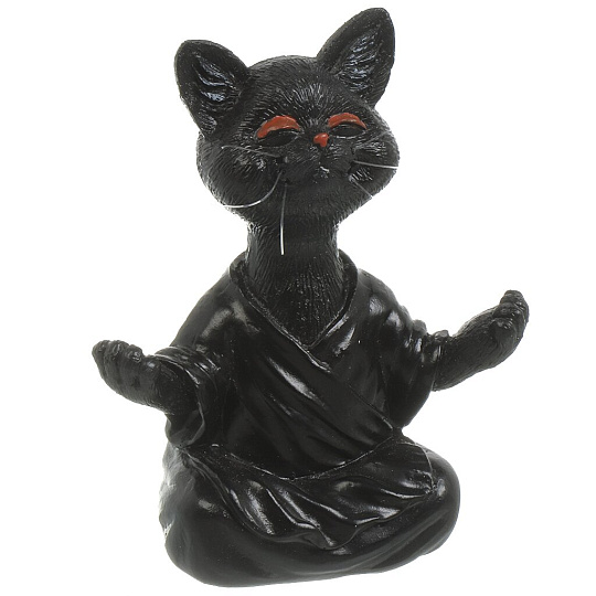 Фигурка декоративная полистоун, Котик-йог, 12 см, Y4-9114, Y4-9115, Y4-9116