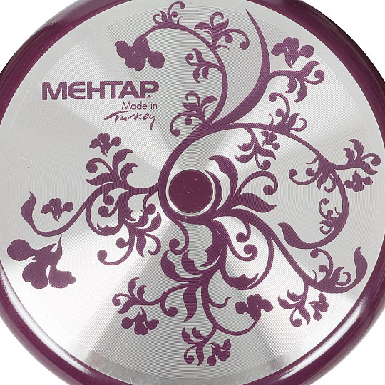 Кастрюля с керамическим покрытием Mehtap CCDT- 24 фиолетовая, с крышкой, 4 л