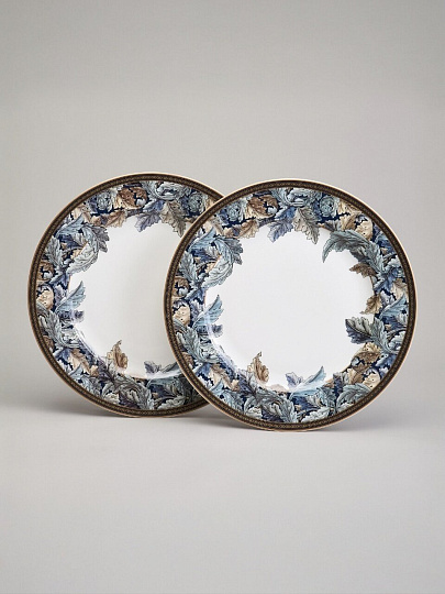 Набор тарелок обеденный, фарфор, 2 шт, 25.5 см, круглый, Art Collection, Lefard, 590-691