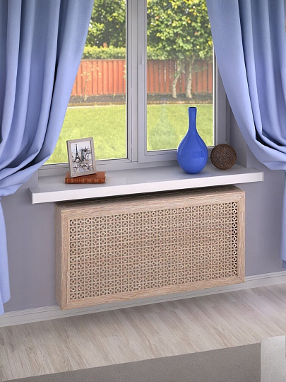 Экран для радиатора, МДФ, 1200х600 мм, дуб сонома, Дамаско, Стильный Дом