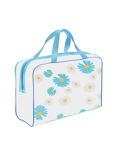 Косметичка 24х7х15 см, банная, ПВХ, ЮниLook, 327-254, прямоугольная, застежка молния, в ассортименте