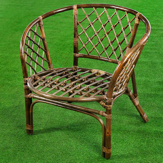 Мебель садовая Green Days, Мальдивы мини, кофейная, стол, 55х55х56 см, 2 стула, подушка серо-голубая, 110 кг, IND13WG