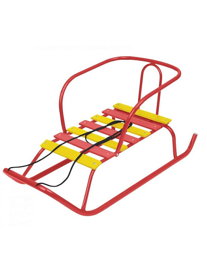 Санки Ветерок, В1/АЛ2, металлическая спинка, алые, Nika