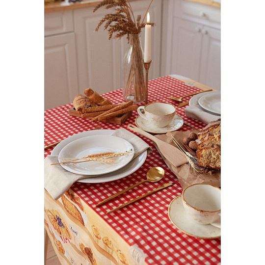 Скатерть 147х180 см, 100% хлопок, репс, 210 г/м2, Этель, Bakery house, 4645877
