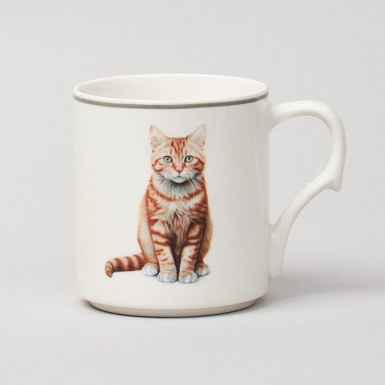 Кружка фарфор, 4 шт, 368 мл, Meow, Lefard, 153-946, металлическая подставка