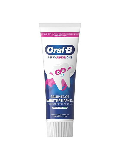 Зубная паста Oral-B, Pro-Junior Мягкий вкус, для детей, 75 мл