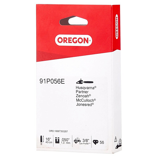 Цепь пильная Oregon, New, шаг цепи 3/8 '', 1.3 мм, 56 звен, 91P056E