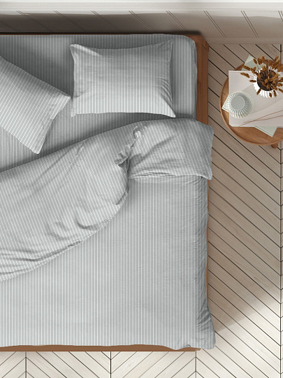 Постельное белье евро, 2 наволочки 50х70 см, пододеяльник 200х215 см, Silvano, поплин, 20465