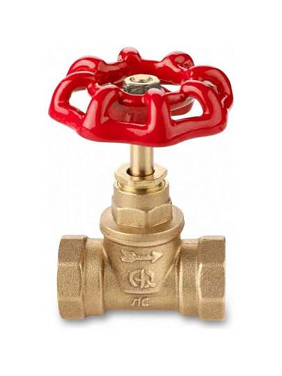 Вентиль для воды, 3/4", г-г, красный, AquaLink