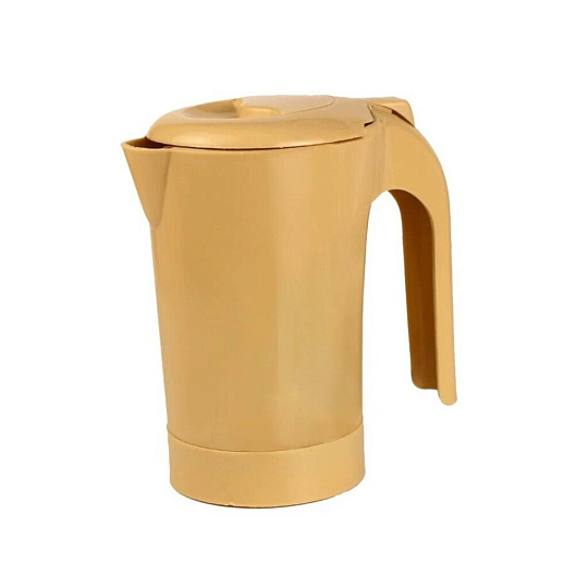 Чайник электрический Vepsmann, VN-103, бежевый, 0.5 л, 500 Вт, открытый нагревательный элемент, пластик