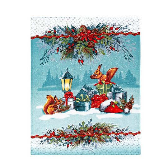 Набор полотенец кухонных 3 шт, 45х60 см, рогожка, 100% хлопок, АртДизайн, Огонек, Россия