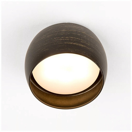 Светильник накладной General Lighting Systems, Чаша, 50 Вт, GX53, на 1 лампочку, IP20, 9х9х5 см, Спот, черненое золото, 661337