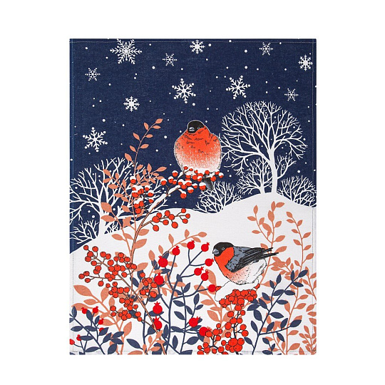 Набор полотенец кухонных 3 шт, 45х60 см, рогожка, 100% хлопок, АртДизайн, Колядки, Россия, НЗ_ПКР45.60