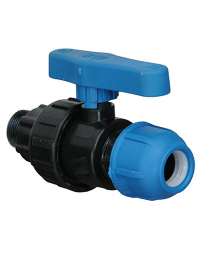 ПНД кран d20х1/2'', наружная резьба, РосТурПласт
